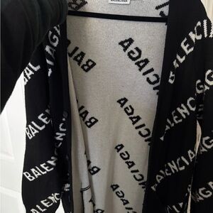 Balenciaga Black and White Cardigan